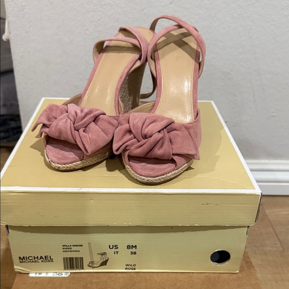 Michael Kors Wild Rose Espadrille Wedges - Picture 1 of 5